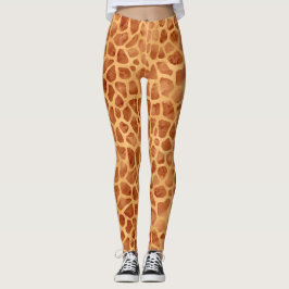 Watercolor Giraffe Print Leggings