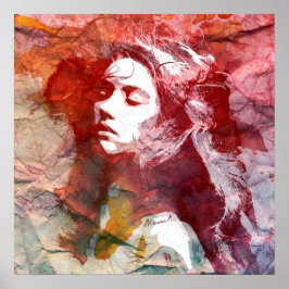 Watercolor Girl - Dare to Kärlek Poster