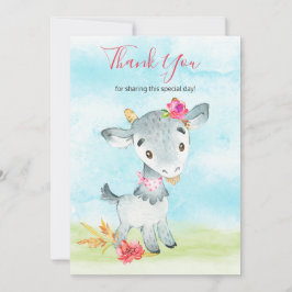 Watercolor Girl Goat Farm Tack Kort