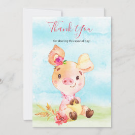 Watercolor Girl Piggy Farm Tack
