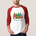 Watercolor Gnomes Grönt God jul Sports T Shirt<br><div class="desc">God jul Colorful Roligt Watercolor Gnomes with Julklapp Helgdag T-Shirt with Gräs Träd and String Ljus.</div>