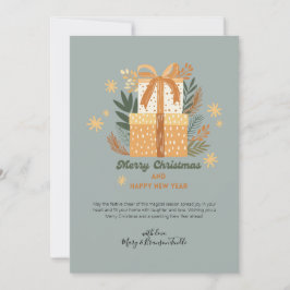 Watercolor "God jul" Gifts & Greenery Julkort