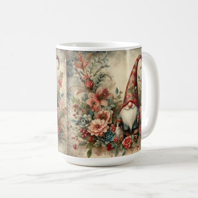 Watercolor God jul Gnom Kaffemugg (Framsida höger)