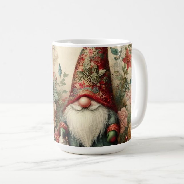 Watercolor God jul Gnom Kaffemugg (Framsida höger)