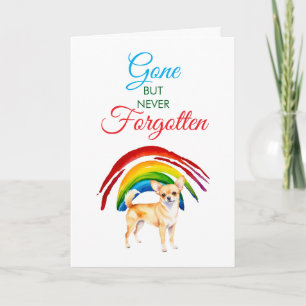 Watercolor Golden Chihuahua Pet Loss Sympathy Kort