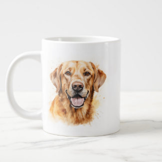 Watercolor Golden Labrador Retriever Hund Jumbo Mugg