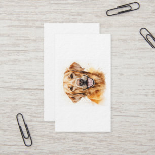Watercolor Golden Labrador Retriever Hund Visitkort