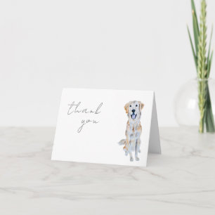 Watercolor Golden Retriever Hund Tack Kort