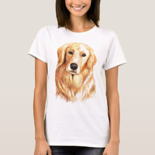 Watercolor Golden Retriever T Shirt