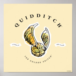 Watercolor Golden Snitch Poster