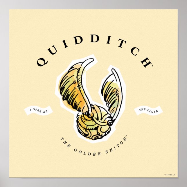 Watercolor Golden Snitch Poster (Framsidan)