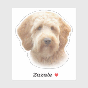 Watercolor Goldendoodle Klistermärken
