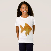 Watercolor Goldfish Girls' Bra Jersey T-Shirt