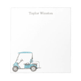 Watercolor Golf Cart Anteckningsblock