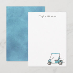 Watercolor Golf Cart Tack Kort