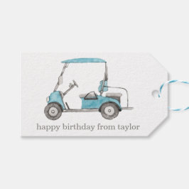 Watercolor Golf Gift-Märkre Presentetikett