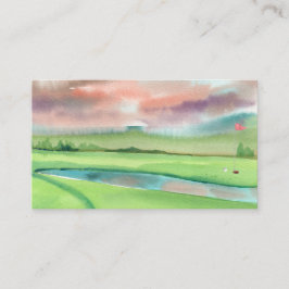 Watercolor Golf Visitkort