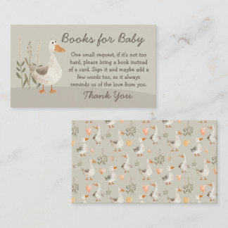 Watercolor Goose Bokar för Baby - babyvykort Tilläggskort