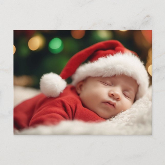 Watercolor Goose Photo Baby-meddelande - kort (Framsida)