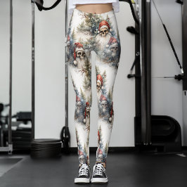 Watercolor Gotham-Döskallar Leggings