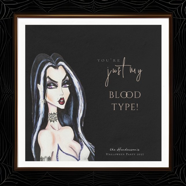 Watercolor Gothic Witch Halloween Black Pappersservett (Skapare uppladdad)