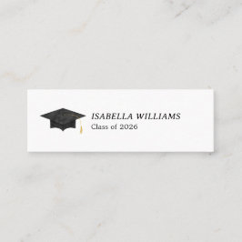Watercolor Graduation Cap Name Card - Insert Card