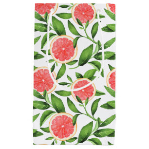 Watercolor Grapefruits och Greenery Mönster