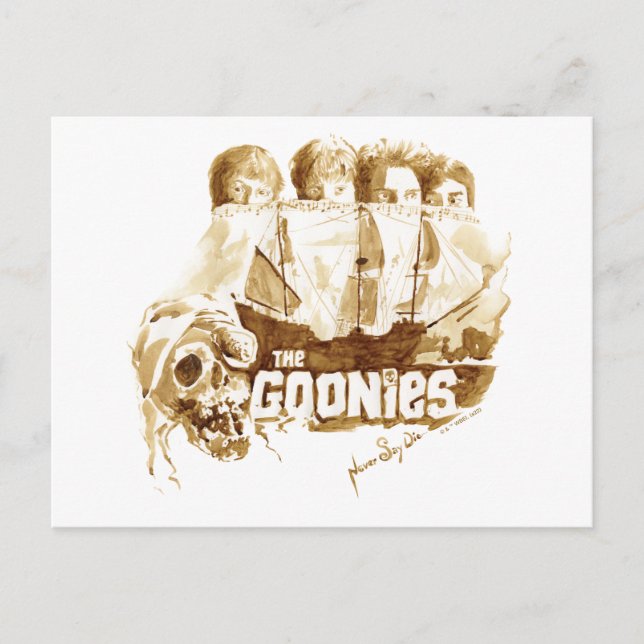 Watercolor Graphic för Goonies Pirat Frakt Vykort (Framsida)