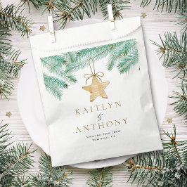 Watercolor Gräs Boughs jul Winter Wedding