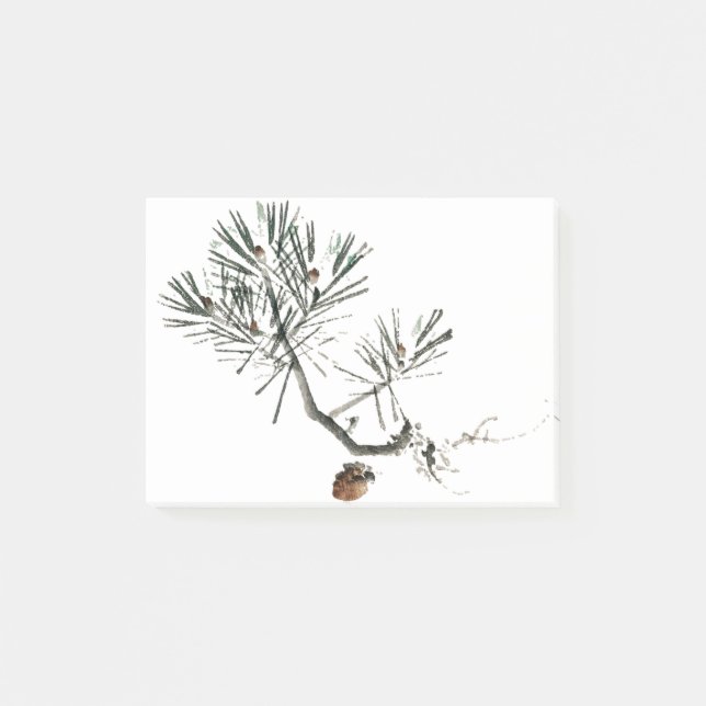 Watercolor Gräs jul Post-it Block (Framsida)