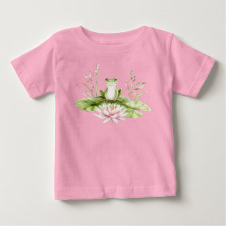 Watercolor Green Frog  T Shirt