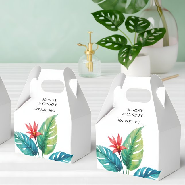 Watercolor Greenery Botanical Garden Wedding Presentaskar (Skapare uppladdad)
