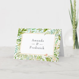 Watercolor Greenery Bröllop Program