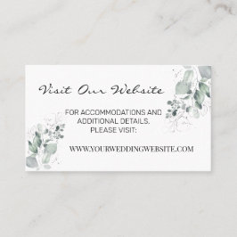 Watercolor greenery bröllop webbplats Infoga kort