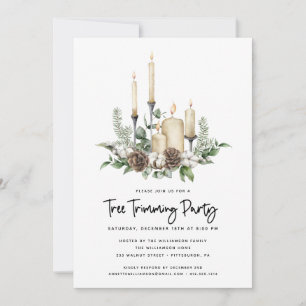 Watercolor Greenery Candles Träd Trimming Party
