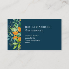 Watercolor Greenery Foliage Botanical QR-kod Visitkort