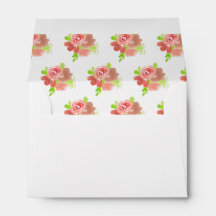 Watercolor Greenery Garden Hand Painting Kuvert