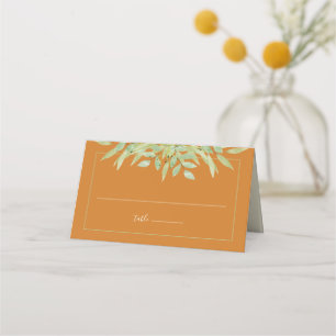 Watercolor Greenery på Ochre Bröllop Placeringskort