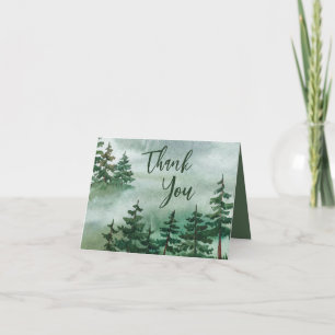 Watercolor Greenery Rustic Forest Tack Kort