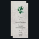 Watercolor Grönt Cactus Southwest Bröllop Menu Meny<br><div class="desc">Matchande objekt i den här designen är tillgängliga.</div>