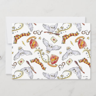 Watercolor GRYFFINDOR™ Hedwig Pattern