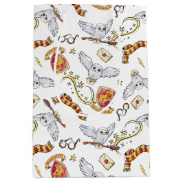 Watercolor GRYFFINDOR™ Hedwig Pattern