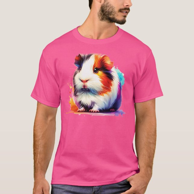 Watercolor Guinea Gris T Shirt (Framsida)