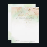 Watercolor Guld Confetti Bröllop Bucket List Cards Vykort<br><div class="desc">De här bröllop-bocketkorten i guld konetti är perfekten för en girig bröllopsmottagning eller möhippa. Utformningen har en rosa,  grönt och vit bakgrund med konetti stänk i guld glitter. Ändra ordalydelsen till kostym vid alla livshändelser. Bucketlistskylten säljs separat.</div>
