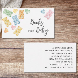 Watercolor Gummy Bears Baby Shower Books For Baby Tilläggskort