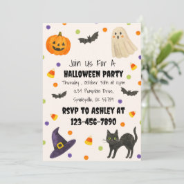 Watercolor Halloween fest Inbjudan
