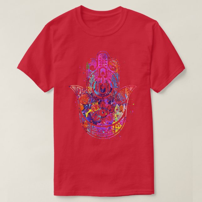 Watercolor Hamsa Hand T Shirt (Design framsida)
