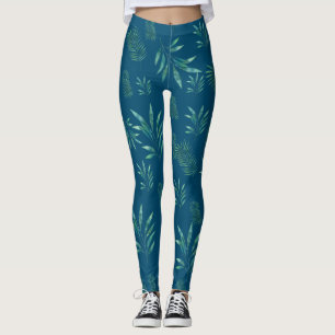Watercolor Handflatan Löv Leggings