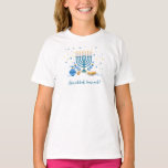 Watercolor Hanukkah Menorah Helgdag T Shirt<br><div class="desc">En Hanukkah-scen med menorah,  sufganiyot (dvärgnötter),  drömmare och grenar återges i en vattenfärgseffekt på denna barn Chanukah t-shirt. Underbar för varje dag och natt i Hanukkah. Tillgängligt med matchande produkter.</div>