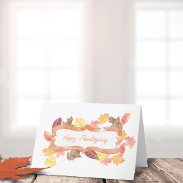 Watercolor Happy thanksgiving Helgkort